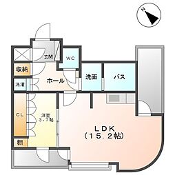 千種タワーヒルズ 1LDKの間取図画像