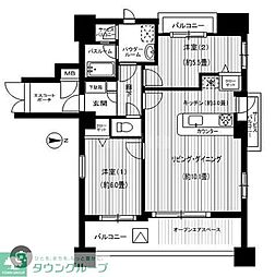 グランドシティ杉並高円寺 2LDKの間取図画像