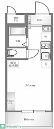 エヴェナール方南町 ワンルームの間取図画像