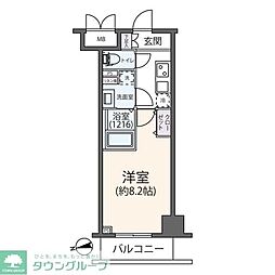 リージア経堂イーストプレイス 1Kの間取図画像