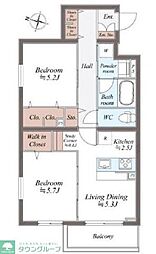 SYMPHONY PARK 3階2LDKの間取り