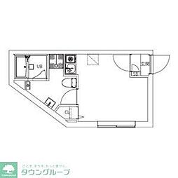 MAXIV　CITY　新江古田 1階ワンルームの間取り