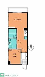 パレス上井草 4階1LDKの間取り