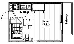 セルベコート野方 1階1Kの間取り