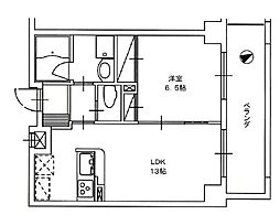 TEC高野台 5階1LDKの間取り