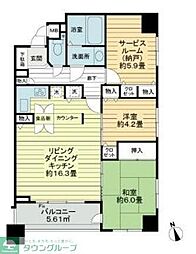 パレ・ソレイユ上北沢 3階2SLDKの間取り