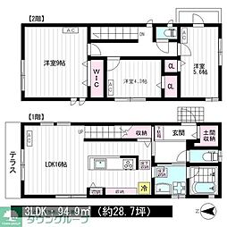 Seigaku Annex 1階3LDKの間取り