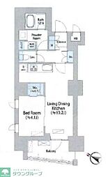 イストワール阿佐ヶ谷 5階1LDKの間取り