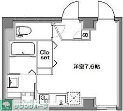 メゾン　アラプリエ 2階ワンルームの間取り