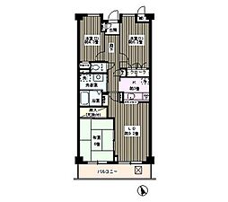 フラテ西荻窪 3階3LDKの間取り