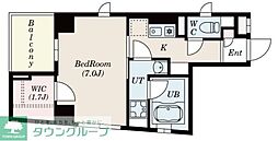 ＮＹ大和マンション 3階1Kの間取り