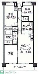 セラビーヌーベル 1階2SLDKの間取り