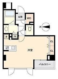 HF中野坂上レジデンス 4階ワンルームの間取り