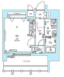 ラクラス中野富士見町 4階1Kの間取り