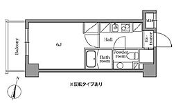 レジディア中村橋 4階1Kの間取り