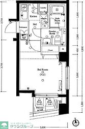 AXAS高円寺 2階1Kの間取り