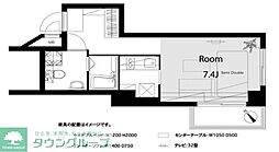 メゾンドール西荻窪 5階1Kの間取り