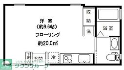 ヴァンベール荻窪弐番館 ワンルームの間取図画像
