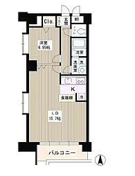 コアシティ中野坂上 1LDKの間取図画像