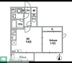 GRANPASEO 阿佐ヶ谷II 1LDKの間取図画像