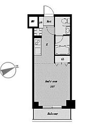 ヴィブレ西荻 ワンルームの間取図画像