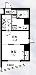 シャッツ高円寺 2Kの間取図画像