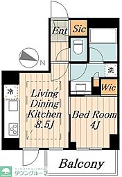 オープンレジデンシア新中野 1LDKの間取図画像