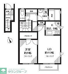 クラテラス富士見台 1LDKの間取図画像