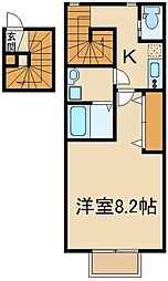 キャメル東村山 1Kの間取図画像