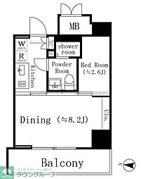 KOENJICROSSOVER 1DKの間取図画像