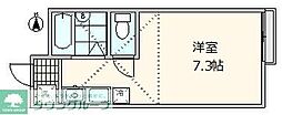 エステヴィラ荻窪 ワンルームの間取図画像