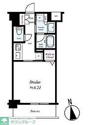 デュオステージ鷺ノ宮 1Kの間取図画像