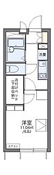 サンフラワーA 1Kの間取図画像