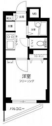 プレール・ドゥーク新高円寺 1Kの間取図画像