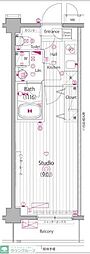 ガーラ・ヒルズ新宿 1Kの間取図画像