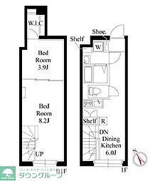 ヴィスタ阿佐ヶ谷S 2DKの間取図画像