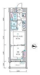 ジェノヴィア練馬春日町スカイガーデン 1DKの間取図画像
