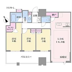 大崎ガーデンレジデンス 3SLDKの間取り