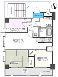 ライフェリア池袋 2SLDKの間取図画像