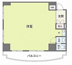マック青梅コート2 ワンルームの間取図画像