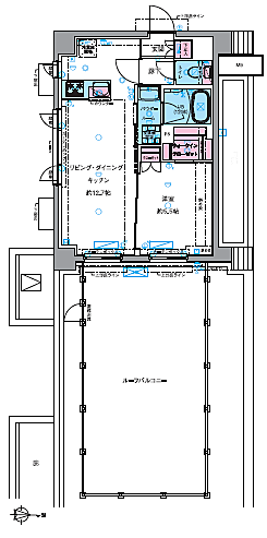 ジェノヴィア四谷三丁目グリーンヴェール 406｜東京都新宿区大京町(賃貸マンション1LDK・4階・42.36㎡)の写真 その2