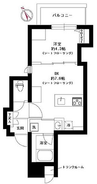 ラ・ペルラ文京小石川 304｜東京都文京区小石川３丁目(賃貸マンション1DK・3階・31.37㎡)の写真 その2