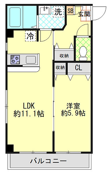 エステ浅草壱番館 101｜東京都台東区今戸２丁目(賃貸マンション1LDK・1階・40.67㎡)の写真 その2