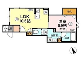 ベルローズ 101 ｜ 東京都荒川区東尾久５丁目30-5（賃貸アパート1LDK・1階・42.05㎡） その2