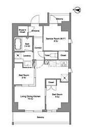 BPRレジデンス東日暮里 10階3LDKの間取り