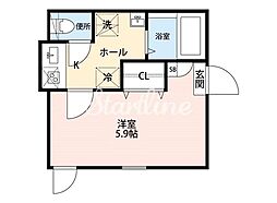 グランクオール三ノ輪 103 1階1Kの間取り