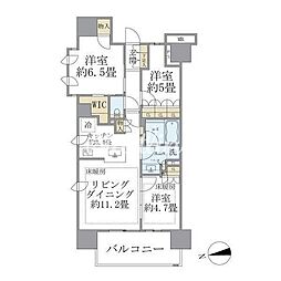ブリリア三河島ステーションフロント 9階3LDKの間取り