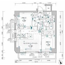 パレステージ西日暮里II 4階2LDKの間取り