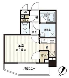 ル　リオン西日暮里(Le-lion西日暮里) 5階ワンルームの間取り