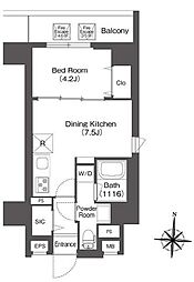 COMFORIA南千住 1DKの間取図画像